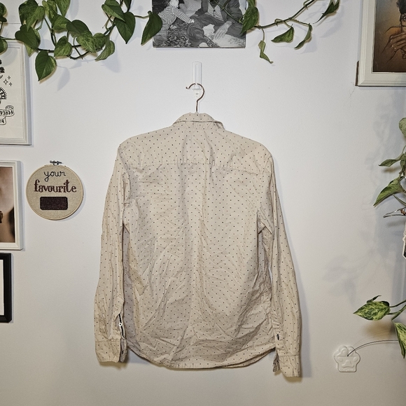 Netplay Heritage Workwear Cream Polka Dot Shirt - Picture 6 of 9